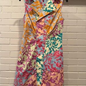 10 Crosby Derek Lam Multicolor Floral Midi Dress